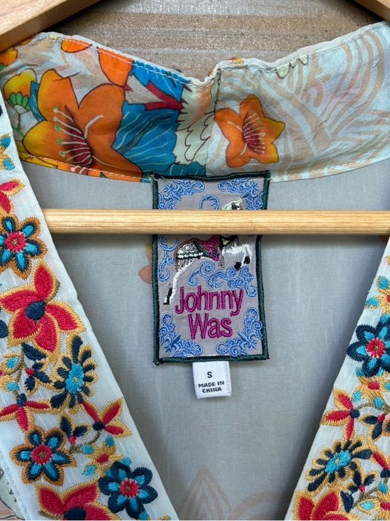 Johnny Was Tyna Embroidered Floral Print Midi Dress Boho Summer Womens S - Picture 3 of 8